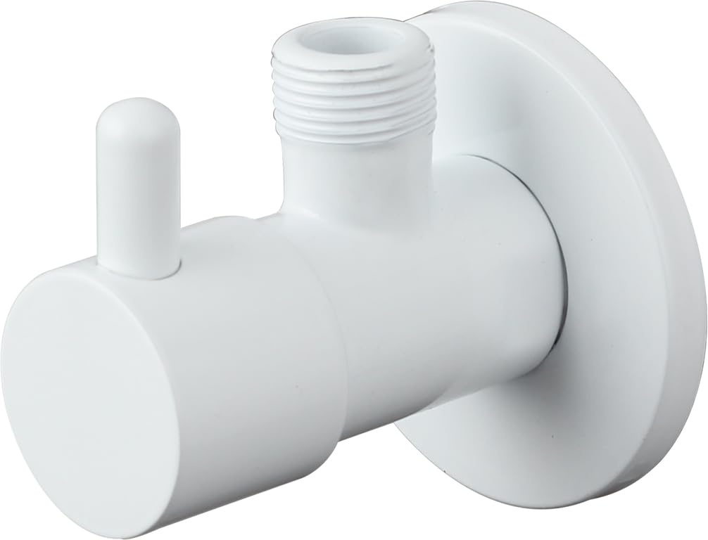 Llave de Escuadra 1/2" x 3/8" Blanca – Válvula Angular para WC y Lavabo – Corte de Agua Pack de 2 – GME