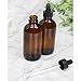 4oz Amber Glass Dropper Bottles (6-Pack), Refillable Glass Bottles for Essential Oils, Cosmetics, and Cooking