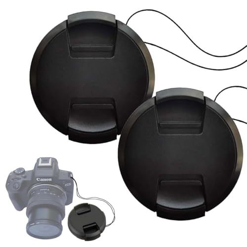 GNALIA 2 Pezzi Coprilente 49Mm Nero, Compatibile Con Sony A6400/A6600 E Obiettivi E-Mount 49Mm, Coperchio Protettivo Con Custodia