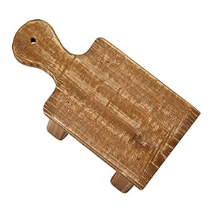 Creative Co Op Small Wood Pedestal with Handle