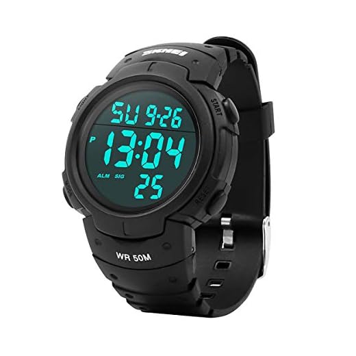 Reloj Digital Hombre, Welltop Reloj Deportivo Hombre Reloj cronometro con Temporizador de Alarma, dial Grande,Impermeable al Aire Libre Reloj Deportivo Hombre con retroiluminación Leds (Negro)