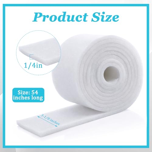 Image of 4 Rolls Foam Bandage Wrap Padding Bandage for Lymphedema Edema Compression, 54 inch x 3-1 /8 inch x 1 /4 inch Open Cell Polyether Medical Foam Wrap for Wound Care Cast Padding Support Comfortable Cushioning