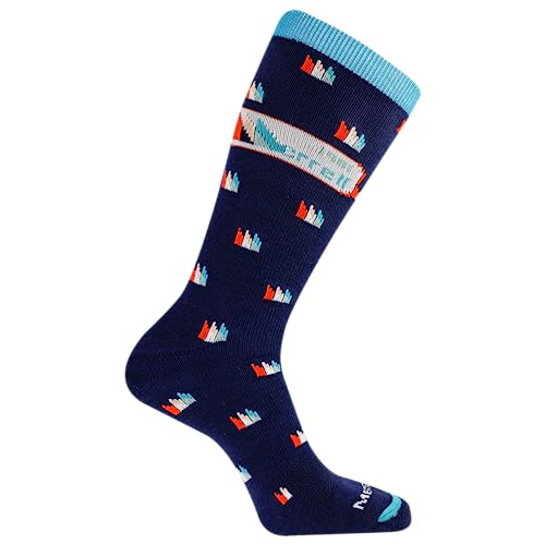 Merrell unisex-adult Retro Logo Cotton Crew Socks 1 Pair Pack Breathable Cotton and Mesh Zones