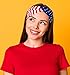 Shimmer Anna Shine Red White & Blue Patriotic Headband – American Flag Stars & Stripes Cotton Hair Accessory for Women & Girls