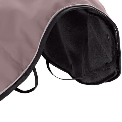 Hunter Hundemantel Uppsala, Farbe: Altrosa, 2in1 Design mit herausknüpfbarem Innenfutter, wasserabweisend, reflektierende Paspeln, geschlossene Bauchseite, optimaler Sitz, Größe: 35
