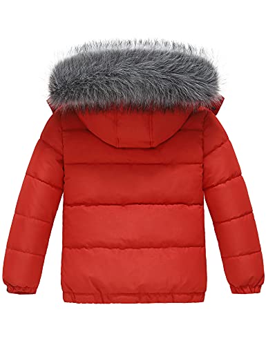 Image of wantdo Boys' Winter Coat Waterproof Puffer Jacket with Detachable Hood | Removable Faux Fur Hood,5000mm Waterproof,Fleece Lined,Outerwear,Machine Washable