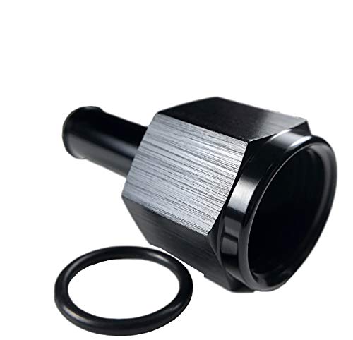 Afatebox WAN843-F10-B12-BLK 10An Female To 3/8 Hose Barb Push On Oil Cooler Conversion Hose Fittings Atf Steering Straight Aluminum An10 To 3/8 Barbed Adapter Black Anodized thumb #2