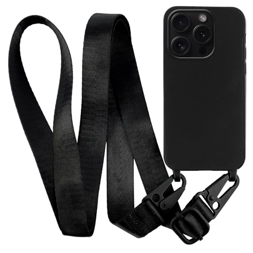 MyGadget Shockproof Case with Neck Cord Strap compatible with Apple iPhone 15 Pro Max