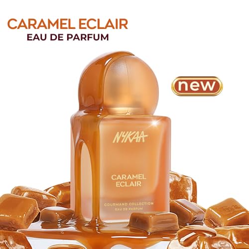 Image of Nykaa Caramel Eclair EDP 50ml | Warm Sweet Perfume for Women | Caramel & Hazelnut Gourmand Fragrance | Long-Lasting Everyday Scent | Best Dessert-Inspired Perfume | Best Gift for Her
