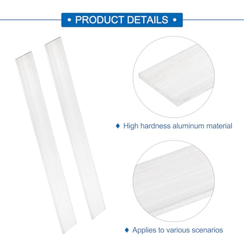 Image of MECCANIXITY 6 Pcs Square Aluminum Flat Bar, 1 /8 inch (3mm) Thick x 1.38 inch (35mm) Width x 12 inch (305mm) Long 6061 Aluminum Flat Plate Solid New Mill Stock Silver for Industrial Building