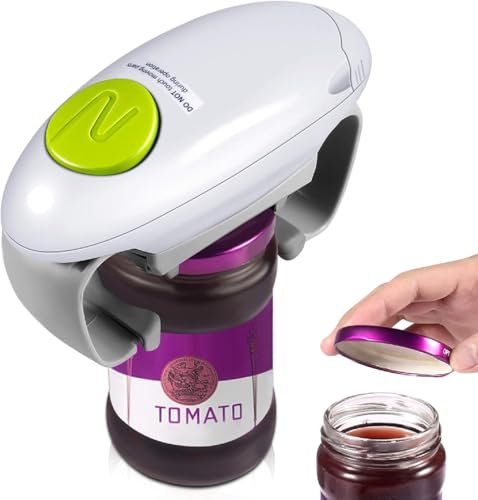 KITCHENMUH Higher Torque Electric Jar Opener for Seniors with Arthritis Fit Almost Jars Size, Strong Tough Automatic Jar Opener for Weak Hands, Hands Free Battery Operated Bottle Opener for Arthritic