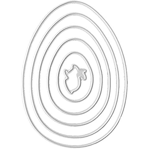 Easter Eggs Rabbit Shape Cutting Dies Set,Embossing Stencil Templates Mold Paper for Card Making,Scrapbooking Cards Cover