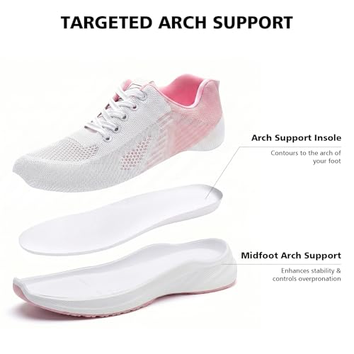 Image of Padgene Womens Sneakers Lightweight Tennis Walking Shoes Sports Running Shoes for Woman Mesh Breathable Gym Fashion Sneakers Athletic Comfortable Casual