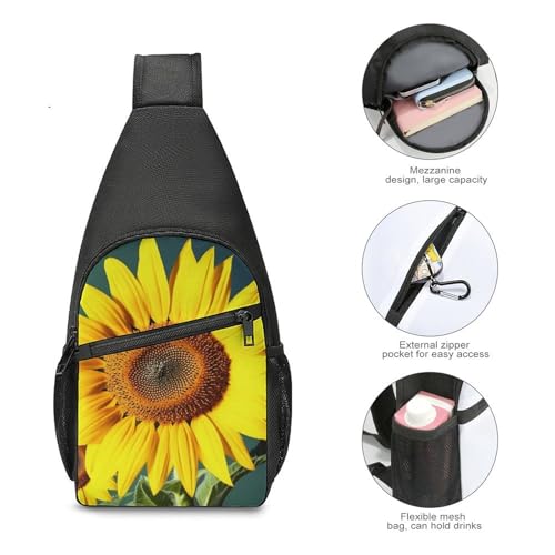 Bolso tipo bandolera Bloom Sunflower para deporte y trekking miniatura 5