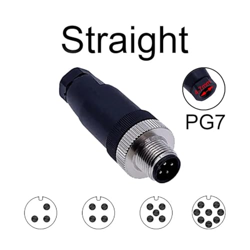 Conector M12 recto de 8 pines PG7 que evita fallos de señal 2