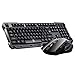 Produktbild UrChoiceLtd® Delog V60 Gaming-Tastatur, Maus, Multimedia, ergonomisch, USB, kabellos, 2,4 GHz, 1000/1600 dpi, 6 Tasten, USB schnurlose Gaming-Maus, Schwarz