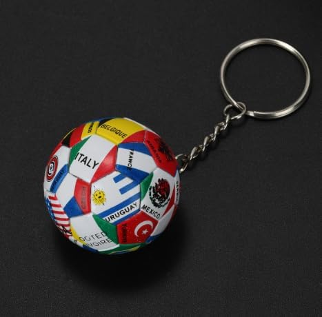 2 PCS World Cup Soccer Keychain 2026 Football Ball Key Chain with National Flags,World Cup Soccer Gifts & Accessories for Men