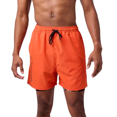 Dragon Ball Z Dragon Balls & Kanji Men's Orange Gym Pajama Shorts-XXL