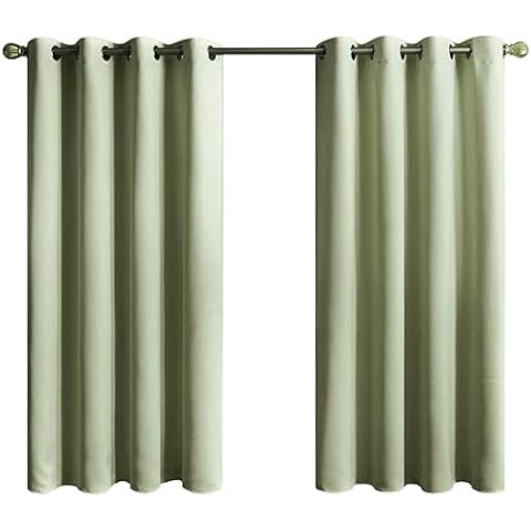 Topfinel Sage Green Blackout Curtains Cover