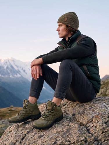 Image of OFF LIMITS Raftar Outdoor Boots for Men with KPU and Synthetic Upper, Moulded Insock and Durable TPR Sole, Lace-Up High-Top Boots for Travel, Exploration and Outdoor Activities