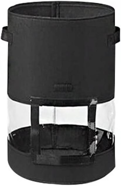 Aeration Fabric Pots Non-Woven Grow Bag Transparent Visual Seedling Bag with Handle Suitable for Vegetable Flower Planting Tree Plant Grow Bag Grow Bags (Color : Black, Size : 30 * 35cm)