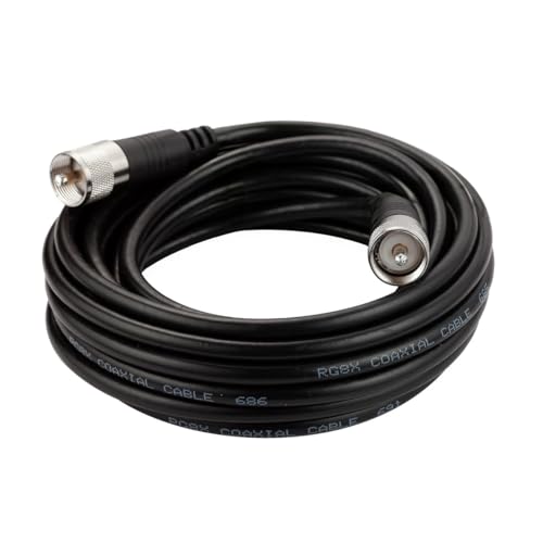 RFAdapter CB Coax Cable 20ft RG8x Coaxial Cable UHF Male to Male Low Loss 50 Ohm for HAM Radio Antenna