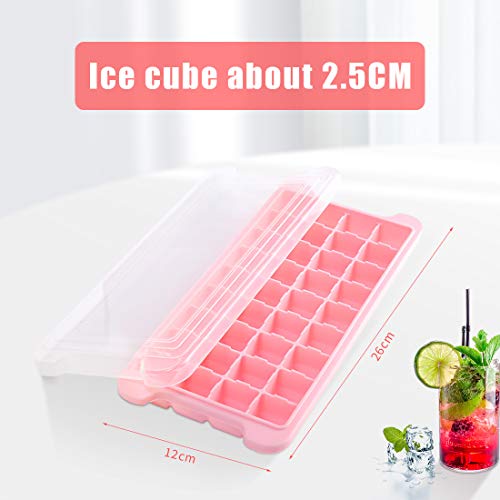 Zaloife 3 stuks ijsblokjesvorm silicone, 36-vaks ijsblokjeshouder voor invriezen, 108 ijsblokjes voor koelkast… - Afbeelding 3