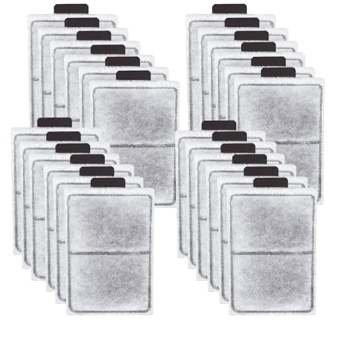 ELCCOTYA 24 Pack PF-L Fish Tank Filter Cartridges Aquarium Filter Cartridges Replacement Compatible with Top Fin Silenstream PF20 PF30 PF40 and PF75 Power Filters