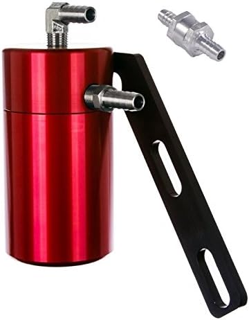 Elite Engineering Standard PCV Oil Catch Can & Hardware with Nickel Hose Barb Fittings, Check Valve & Clamps for 1998-2002 Camaro & Firebird LS1 - RED