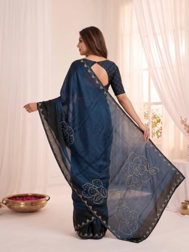 Nayanthara Trends satin silk saree – image 3