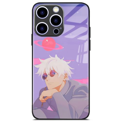 Cute Six Eyes Anime Case for iPhone 16 Pro Max, Aesthetic 9H Glass Armor by Akatxezy - Used condition - US$10.39
