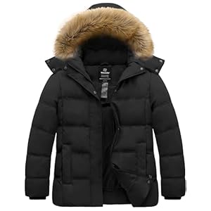 wantdo Women’s Plus Size Winter Coats Quilted Thicken Puffer Jacket with Removable Hood