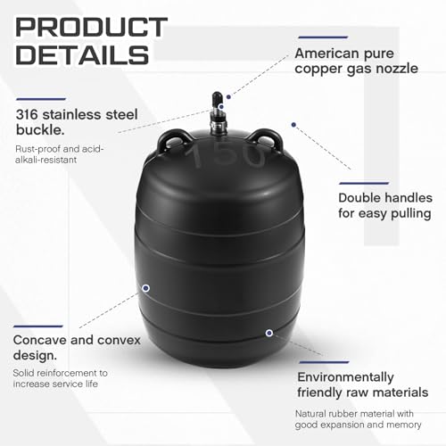 Image of Glooglitter 6 Inch Inflatable Pipe Plug Sewer Test Plug Rubber Plumbing Test Balloon Ball for Sewage Pipeline Inspection (with 39.37 Plastic Extension Hose)