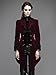 Steampunk Swallow Tail Coat Gothic Women's Long Winter Jacket (M, Red)