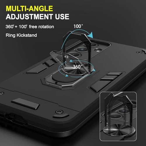 Image of NDCOM for Samsung A55 Back Cover, A55 Samsung Mobile 5G Back Cover, Samsung A55 5G Back Cover Ring Holder Case