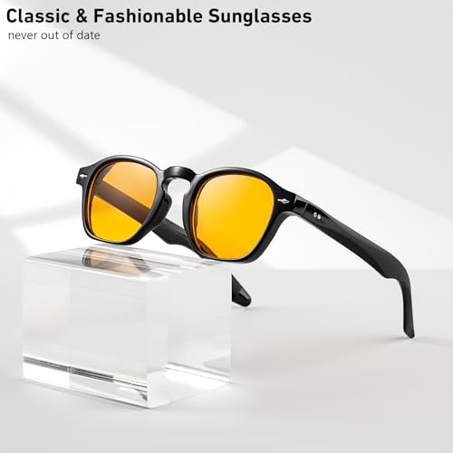 Image of Gleyemor Fashion Sunglasses for Men Women Tortoise Shell Sunglasses Trendy Unisex Style UV400 Protection Shades