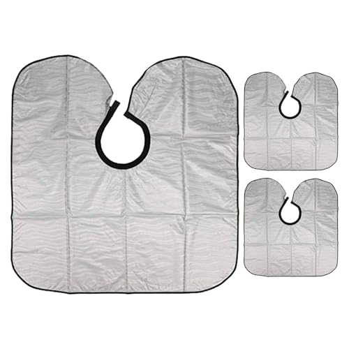 Capa impermeable para teñido de cabello, set de 3 piezas, delantal para peluquero, capa para maquillaje para colorear y peinar el cabello miniatura 1