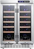 EdgeStar CWR362FD 24 Inch Wide 36 Bottle Built-In Wine Cooler with Dual Cooling Zones