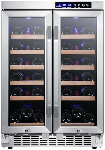 EdgeStar CWR362FD 24 Inch Wide 36 Bottle Built-In Wine Cooler with Dual Cooling...