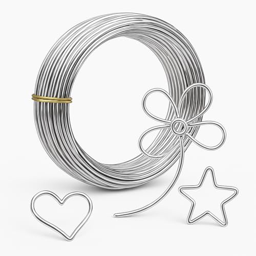Craft Wire 1mm – 30m Galvanised Modelling Wire for Crafts, Floristry, Wreath Making & DIY Projects