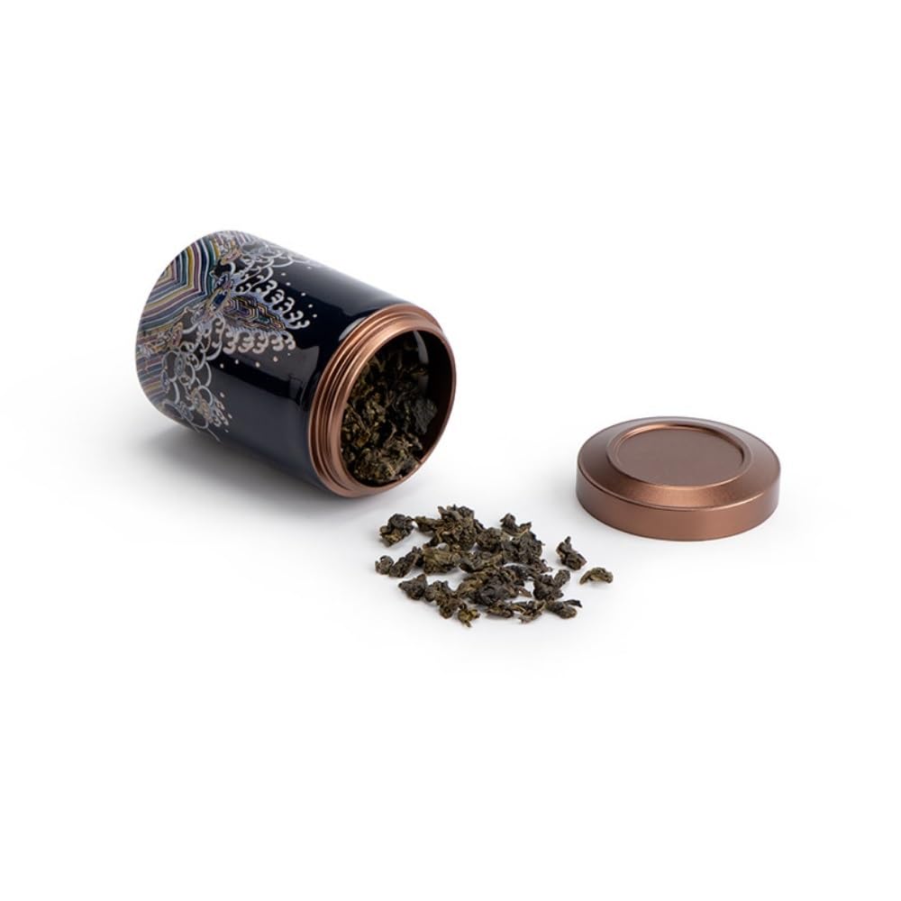 XYNSNDB Pojemnik na herbatę Ceramiczny słoik do przechowywania herbaty luzem Przenośny mały, szczelnie zamykany słoik podróżny Pokrywka ze stopu aluminium Domowa kuchnia Słoik do przechowywania