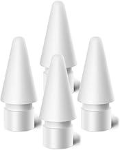 Punta per Apple Pencil, 4 Pezzi Punte Tips,Alta Sensibilità Punte, Punta Ricambio Accessori, per Apple Pencil 1a e 2a Generazione, Compatibile con Punte Apple Pencil,（Bianco）