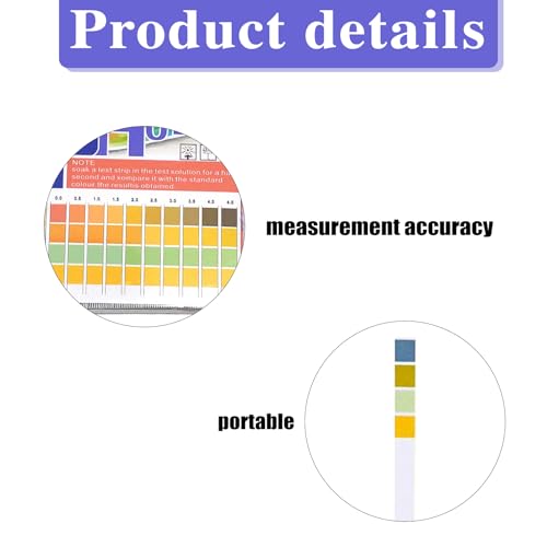 100 Stück PH Teststreifen,PH Wert Teststreifen 0-14,Säure Basen Teststreifen Vierfarbiges,Lackmuspapier,PH Streifen Papier,Fruchtwasser Urinteststreifen Schwangerschaft,Wassertest Strips für Aquarium