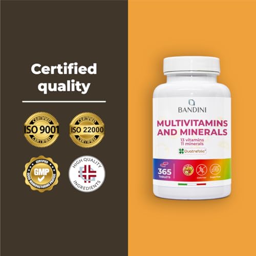 Bandini® Multivitamin | 365 High Strength Tablets (1 Year Supply) | Complex of 24 Vitamins and Minerals | Support Energy Metabolism and Immune Function | for Men and Women - Image 7