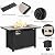 Yaheetech Propane Fire Pit Large Fire Pit Table 50,000 BTU Firepit with Ceramic Tabletop & Steel Base, Glass Fire Stones & Water-Resistant Cover for Outside, 43in