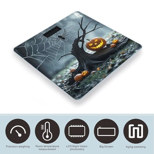 Báscula de baño digital Smiling Face Pumpkin vidrio templado miniatura 3