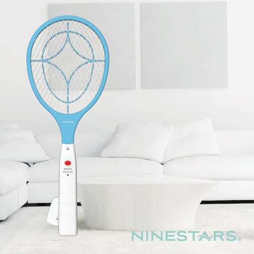 Matamoscas eléctrico sin batería NINESTARS de plástico ABS con triple malla 7