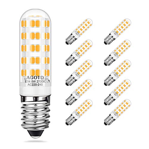 AGOTD E14 Bombillas LED 6W/520LM Blanco Cálido 2700K Bombillas en Lugar de 60W E14 Bombillas...