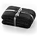 DecoKing Kuscheldecke 70x150 cm schwarz Decke Microfaser Wohndecke Tagesdecke Fleece weich sanft kuschelig skandinavischer Stil Henry