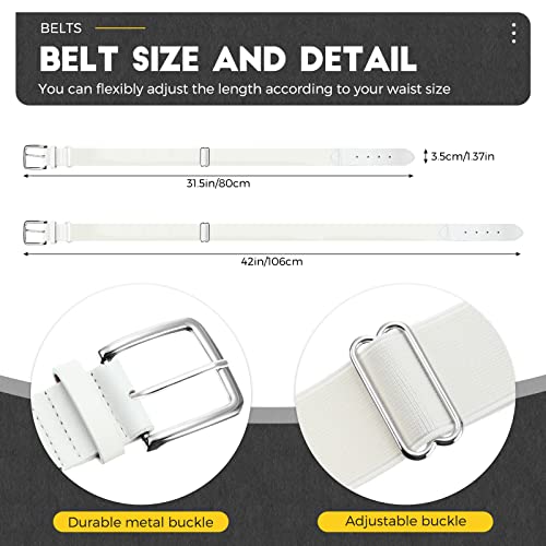 SATINIOR 3 Pairs of Baseball Socks 3 Belts Combo Youth Adult Baseball Softball Belt Socks Combo Set3